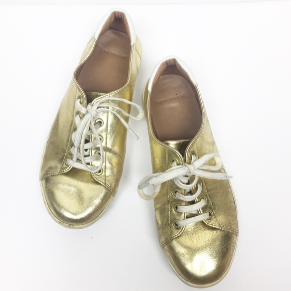 Zara Shoes - Zara | Metallic Gold Sneakers